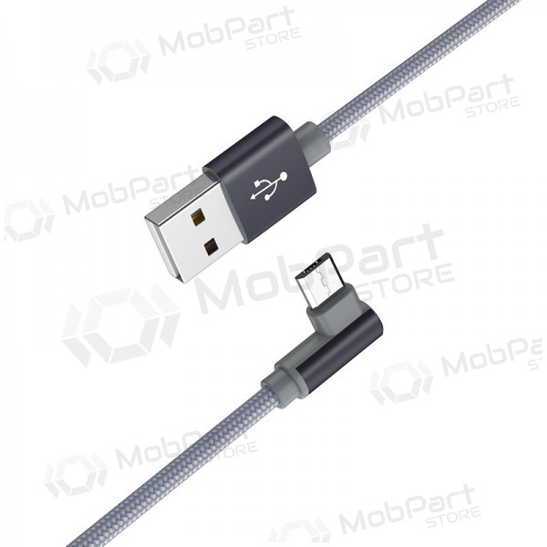 USB kabelis Borofone BX26 microUSB 1.0m (pelēks)