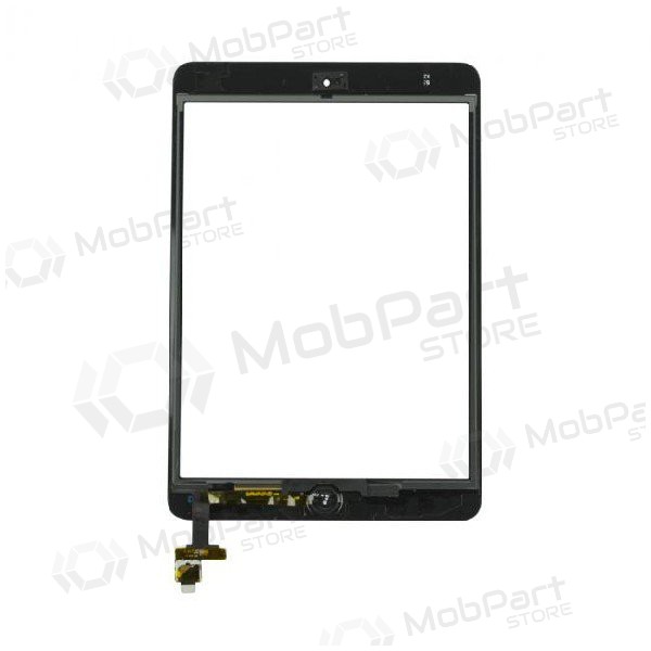 Apple iPad mini / iPad mini 2 skārienjūtīgais ekrāns / panelis (su Home mygtuku un laikikliais, un IC) (melns) Apple iPad mini / iPad mini 2 skārienjūtīgais ekrāns / panelis (su Home mygtuku un laikikliais, un IC) (melns)