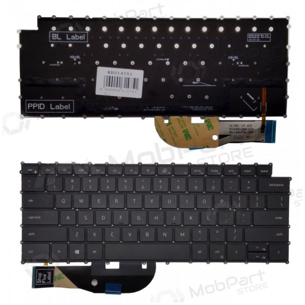 DELL XPS 9500, su pašvietimu, US klaviatūra