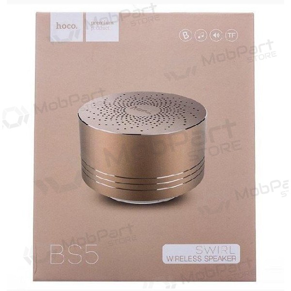 Bluetooth pārnēsājams skaļrunis HOCO BS5 (MicroSD, brīvroku aprīkojums, AUX,FM) (zelta)