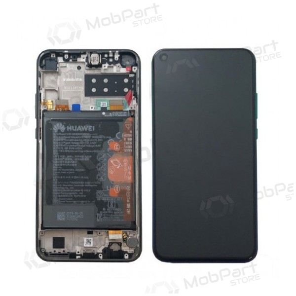 Huawei P40 Lite E ekrāns (melns) (ar rāmīti un baterija) (service pack) (oriģināls)