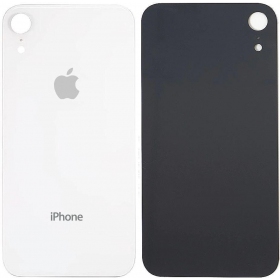 Apple iPhone XR aizmugurējais baterijas vāciņš (balts) (bigger hole for camera)