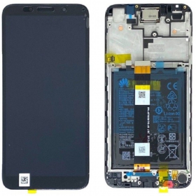 Huawei Y5p 2020 ekrāns (melns) (ar rāmīti un baterija) (service pack) (oriģināls)