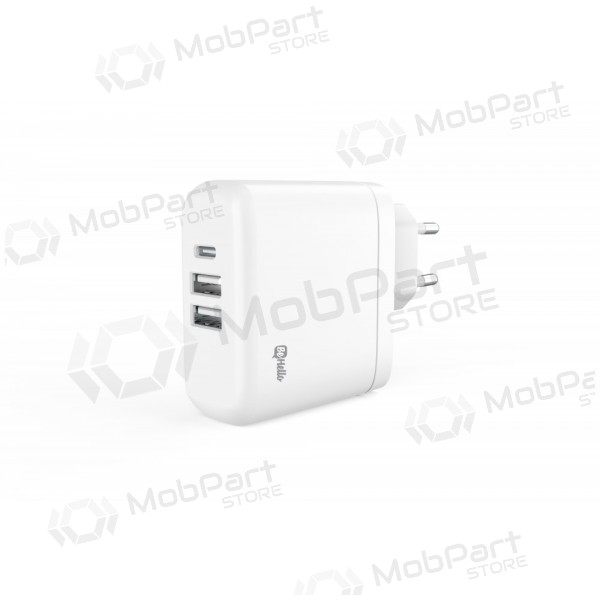 Lādētājs BeHello USB-C 45W PD + 2 USB (balts)