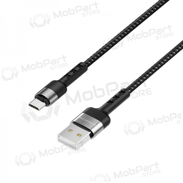 USB kabelis Borofone BX34 microUSB 1.0m (melns)