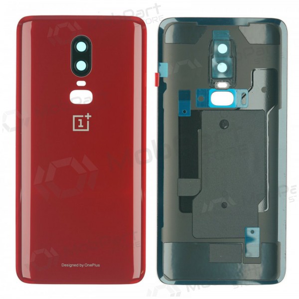 OnePlus 6 aizmugurējais baterijas vāciņš sarkans (Amber Red) (lietots grade B, oriģināls)