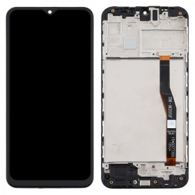 Samsung M205F Galaxy M20 ekrāns (melns) (ar rāmīti) (service pack) (oriģināls)