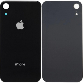 Apple iPhone XR aizmugurējais baterijas vāciņš (melns) (bigger hole for camera)