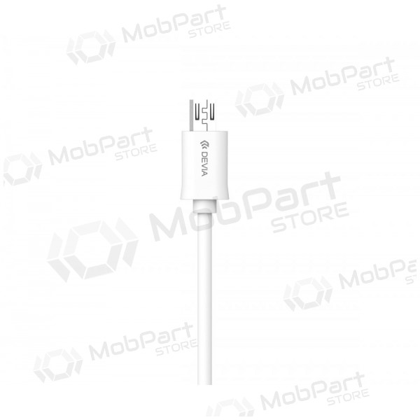 USB kabelis Devia Smart microUSB 2.0m (balts)
