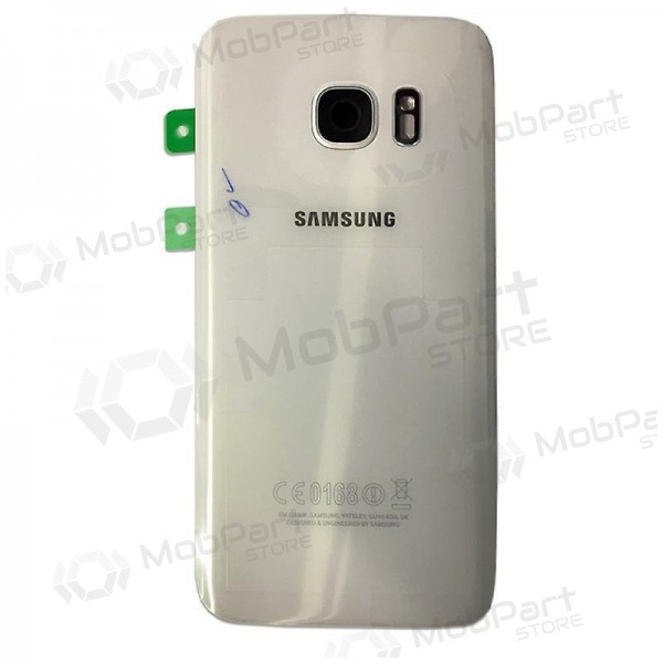 Samsung G930F Galaxy S7 aizmugurējais baterijas vāciņš (balts) (lietots grade A, oriģināls)