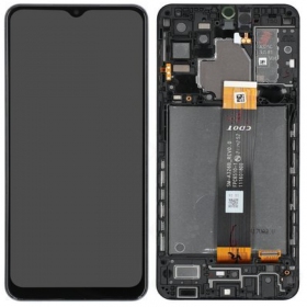 Samsung A326 Galaxy A32 5G ekrāns (melns) (ar rāmīti) (service pack) (oriģināls)