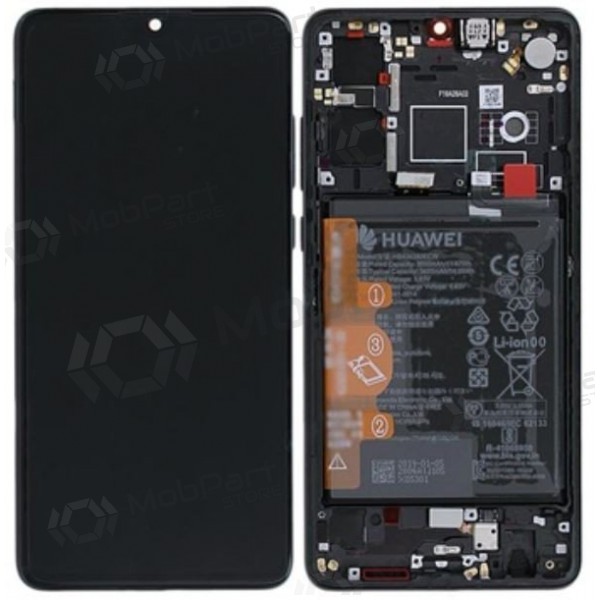 Huawei P30 (2019) ekrāns (melns) (ar rāmīti un baterija) (service pack) (oriģināls) Huawei P30 (2019) ekrāns (melns) (ar rāmīti un baterija) (service pack) (oriģināls)