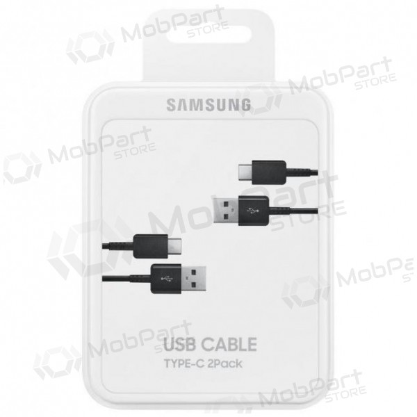 USB kabelis Samsung EP-DG930MBEGWW Type-C 1.5m 2gab. (melns) (OEM)