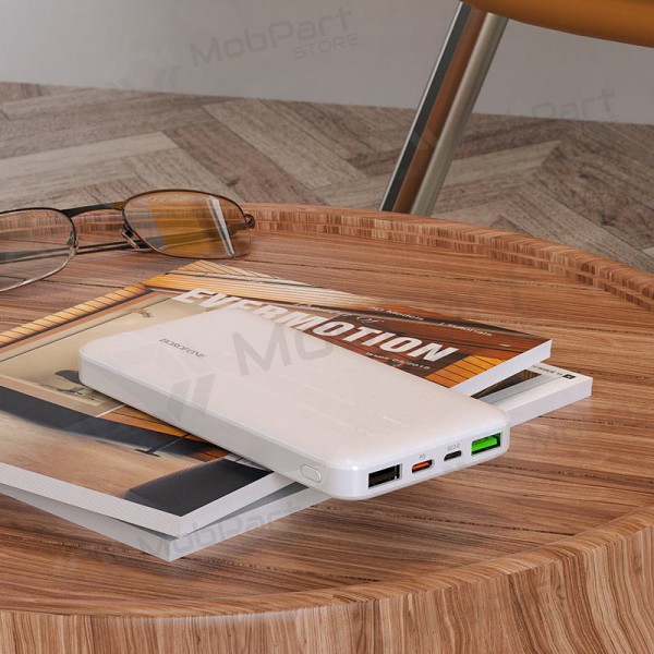 Ārējā baterija Power Bank Borofone BJ9 Type-C PD+Quick Charge 3.0 (3A) 10000mAh balta