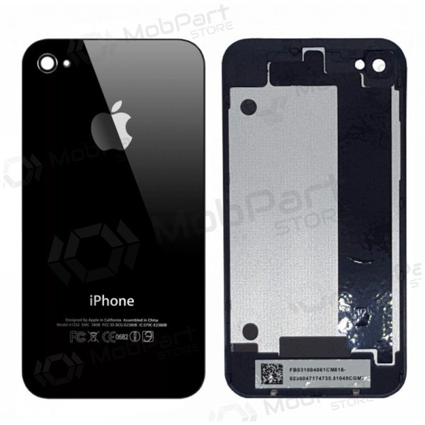Apple iPhone 4 aizmugurējais baterijas vāciņš (melns)