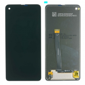 Samsung G715F Galaxy Xcover PRO ekrāns (melns) - PREMIUM