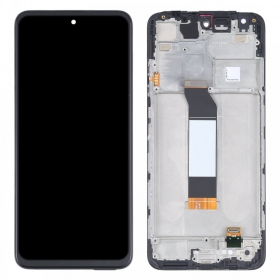 Xiaomi Redmi Note 10 5G / Redmi Note 10T 5G / Poco M3 Pro 5G ekrāns (melns) (ar rāmīti) (service pack) (oriģināls)