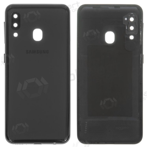 Samsung A202 Galaxy A20e (2019) aizmugurējais baterijas vāciņš (melns)