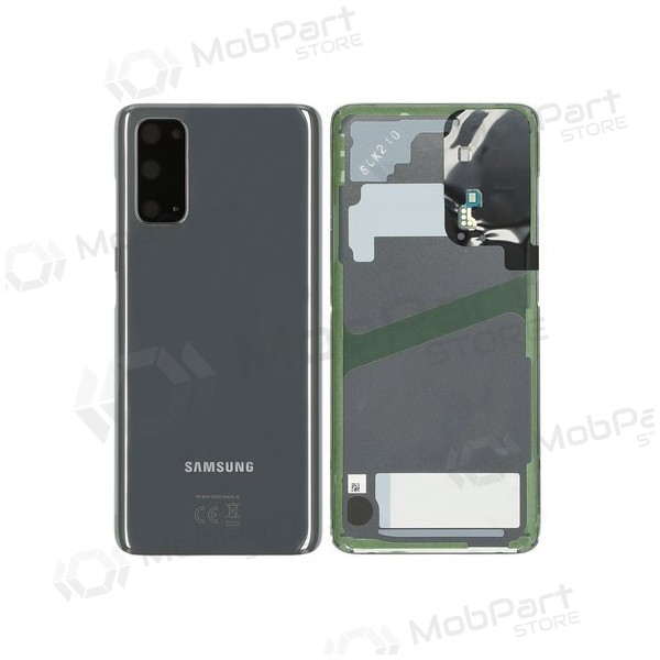 Samsung G981F / G980 Galaxy S20 aizmugurējais baterijas vāciņš pelēks (Cosmic Grey) (lietots grade B, oriģināls) Samsung G981F / G980 Galaxy S20 aizmugurējais baterijas vāciņš pelēks (Cosmic Grey) (lietots grade B, oriģināls)