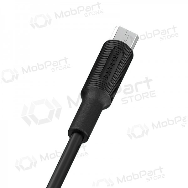 USB kabelis Borofone BX1 microUSB 1.0m (melns)