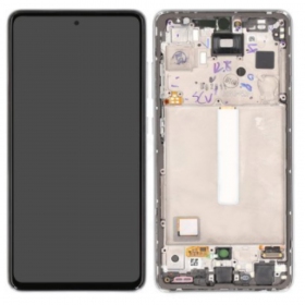 Samsung A528 Galaxy A52S 2021 ekrāns (balts) (ar rāmīti) (service pack) (oriģināls)