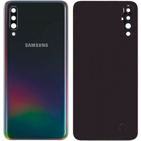 Samsung A505 Galaxy A50 2019 aizmugurējais baterijas vāciņš (melns) (lietots grade C, oriģināls)