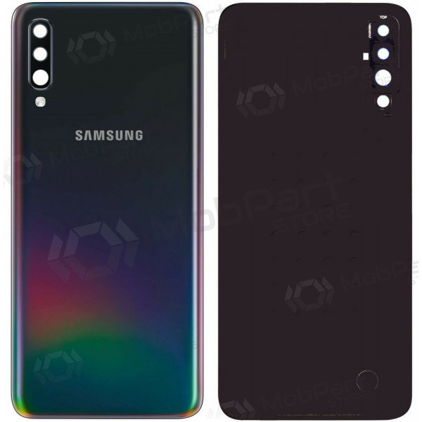 Samsung A505 Galaxy A50 2019 aizmugurējais baterijas vāciņš (melns) (lietots grade C, oriģināls)