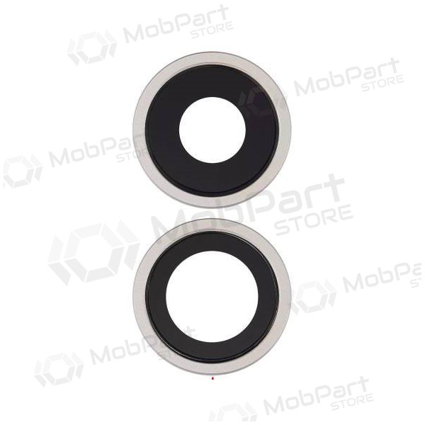 Apple iPhone 11 kameras stikliņš (2gab) (sudraba) (ar rāmīti) Apple iPhone 11 kameras stikliņš (2gab) (sudraba) (ar rāmīti)