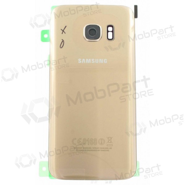 Samsung G930F Galaxy S7 aizmugurējais baterijas vāciņš zelta (lietots grade A, oriģināls)