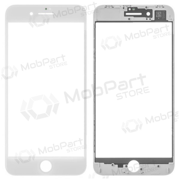 Apple iPhone 8 / SE 2020 Ekrāna stikliņš ar rāmīti (balts) (for screen refurbishing) - Premium Apple iPhone 8 / SE 2020 Ekrāna stikliņš ar rāmīti (balts) (for screen refurbishing) - Premium