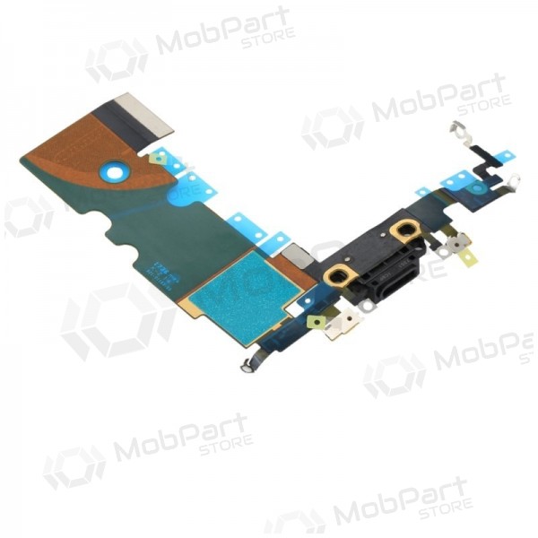 Apple iPhone 8 / SE 2020 uzlādes ligzda un mikrofona šleife (melna) (lietots, oriģināls) Apple iPhone 8 / SE 2020 uzlādes ligzda un mikrofona šleife (melna) (lietots, oriģināls)