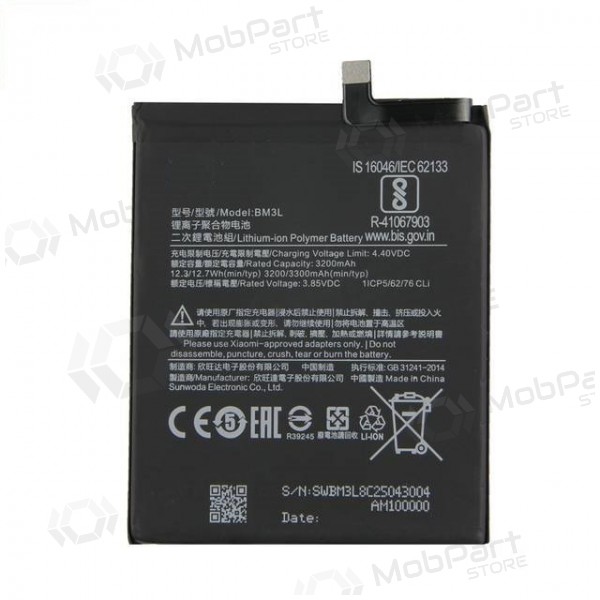 Xiaomi Mi 9 baterija / akumulators (BM3L) (3300mAh)