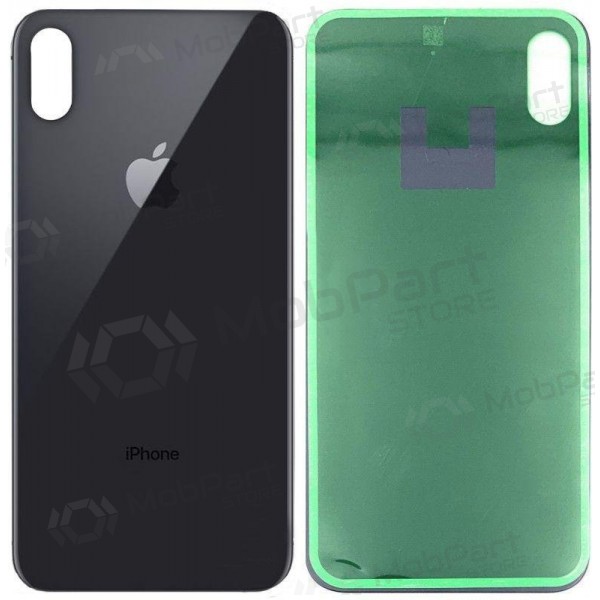 Apple iPhone XS Max aizmugurējais baterijas vāciņš pelēks (space grey) (bigger hole for camera)