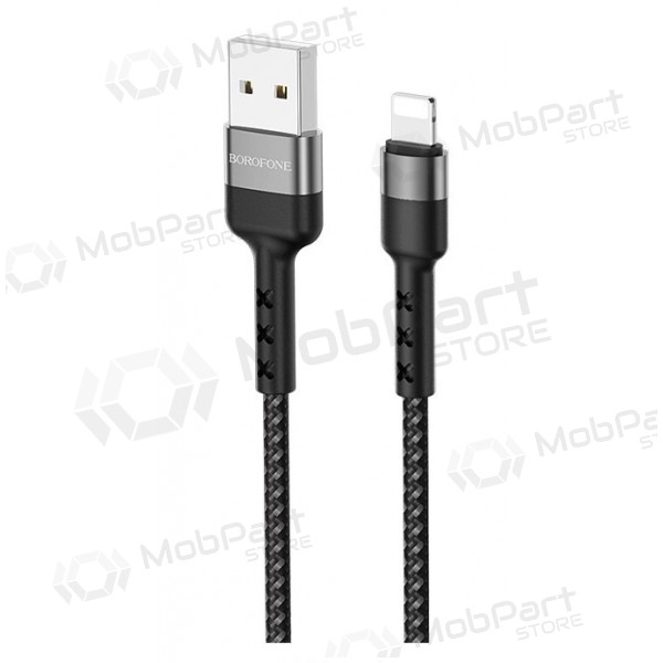 USB kabelis Borofone BX34 Lightning 1.0m (melns)