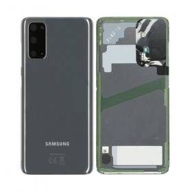 Samsung G981F / G980 Galaxy S20 aizmugurējais baterijas vāciņš pelēks (Cosmic Grey) (lietots grade C, oriģināls)