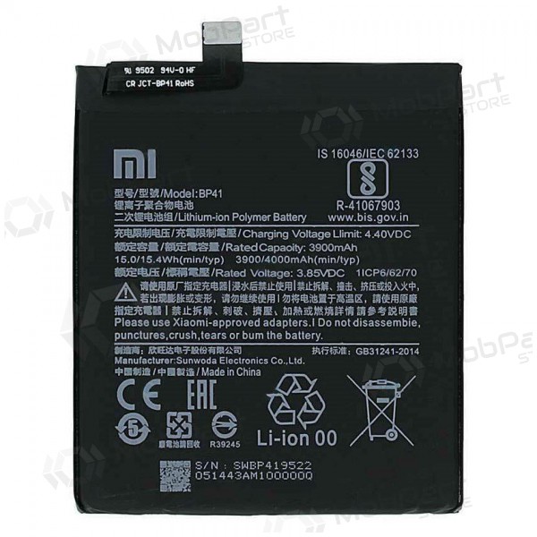 Xiaomi Mi 9T (BP41) baterija / akumulators (4000mAh) (service pack) (oriģināls)