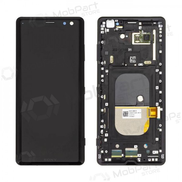 Sony Xperia XZ3 H8416 / H9436 ekrāns (melns) (ar rāmīti) (lietots grade B, oriģināls)