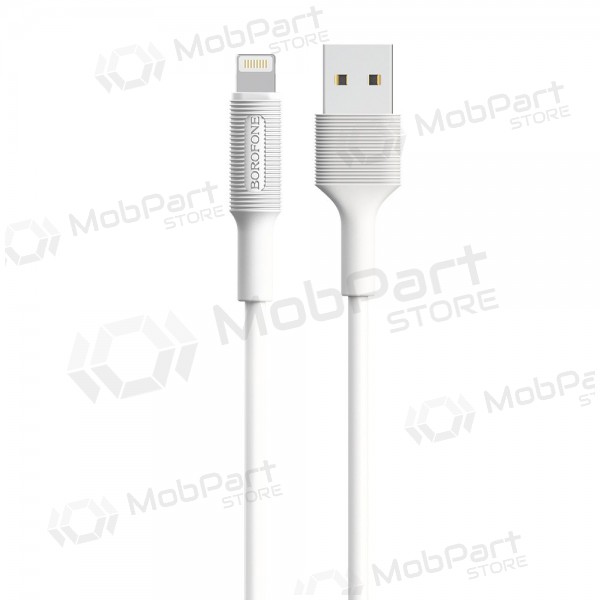 USB kabelis Borofone BX1 Lightning 1.0m (balts)