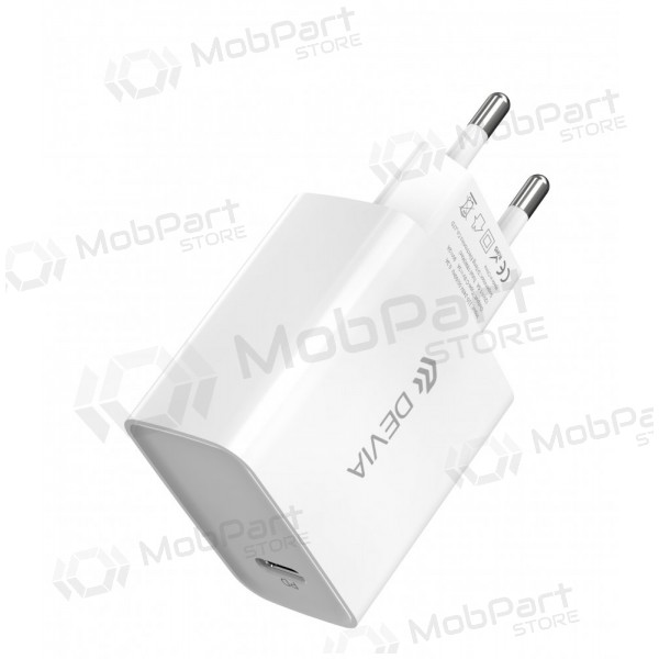 Lādētājs Devia Smart PD Quick Charge + MFI Type-C-Lightning (balts)