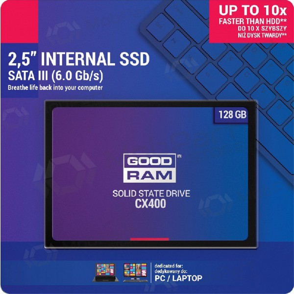 Cietais disks SSD GOODRAM CX400 128GB (6.0Gb / s) SATAlll 2,5
