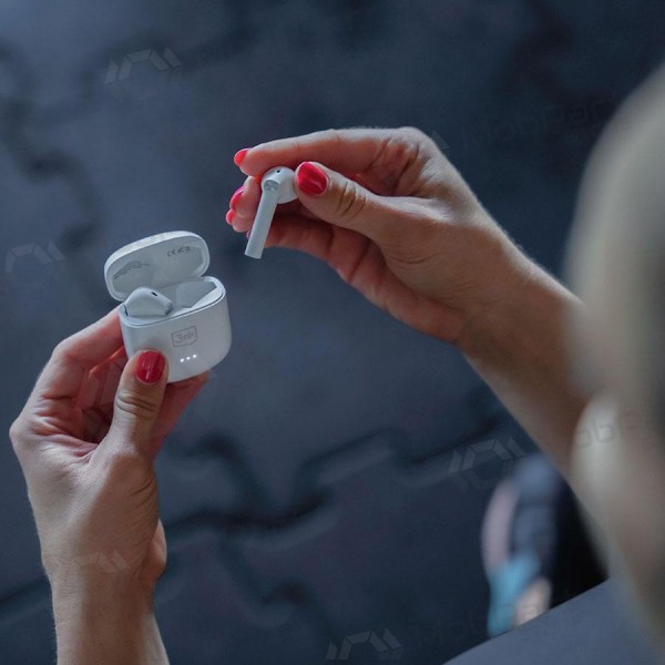 Bezvadu brīvroku aprīkojums 3mk MovePods (balta) Bezvadu brīvroku aprīkojums 3mk MovePods (balta)