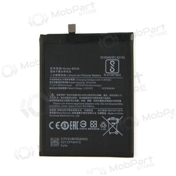 Xiaomi Redmi Mi A2 / Mi 6X baterija / akumulators (BN36) (3010mAh)