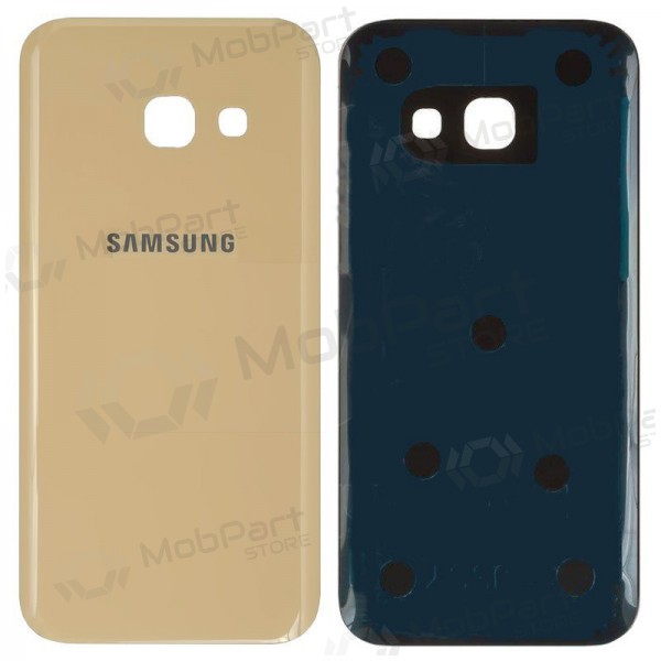 Samsung A320 Galaxy A3 2017 aizmugurējais baterijas vāciņš (zelta) (lietots grade C, oriģināls) Samsung A320 Galaxy A3 2017 aizmugurējais baterijas vāciņš (zelta) (lietots grade C, oriģināls)
