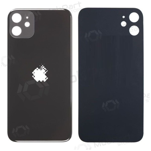 Apple iPhone 11 aizmugurējais baterijas vāciņš (melns) (bigger hole for camera) Apple iPhone 11 aizmugurējais baterijas vāciņš (melns) (bigger hole for camera)