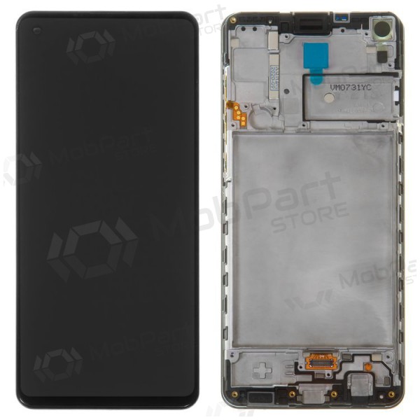 Samsung A217F Galaxy A21s ekrāns (melns) (ar rāmīti) (service pack) (oriģināls)