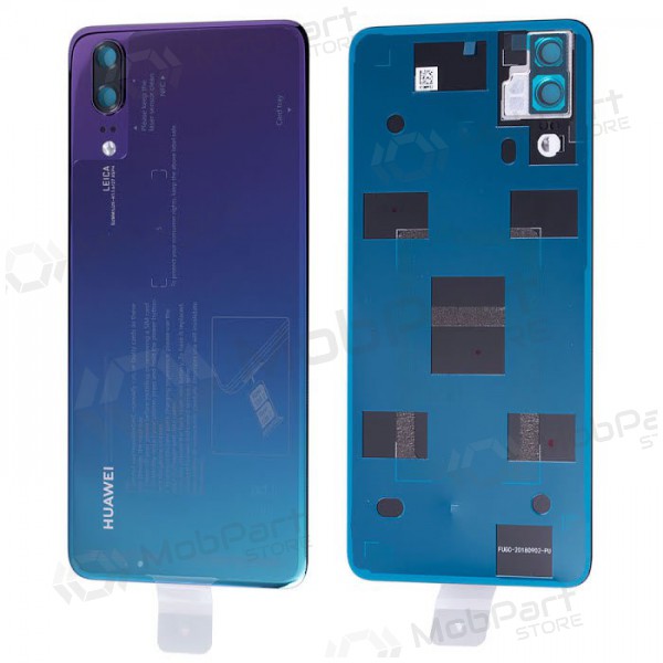 Huawei P20 aizmugurējais baterijas vāciņš (Twilight) (lietots grade B, oriģināls)