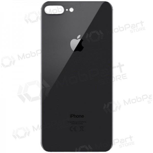 Apple iPhone 8 Plus aizmugurējais baterijas vāciņš pelēks (space grey) (bigger hole for camera)