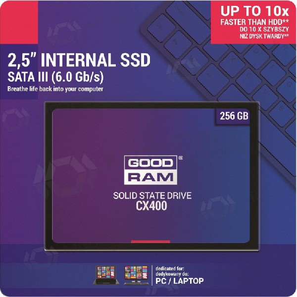 Cietais disks SSD GOODRAM CX400 256GB (6.0Gb / s) SATAlll 2,5