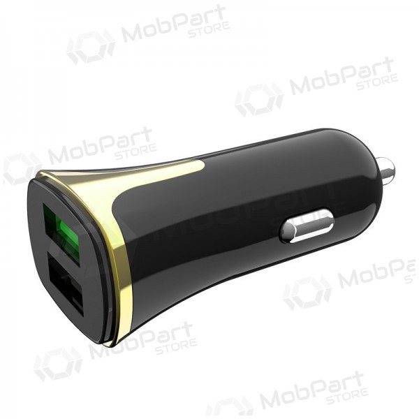 Lādētājs automobilinis Hoco Z31 Quick Charge 3.0 (3.4A) x 2 USB (melns)