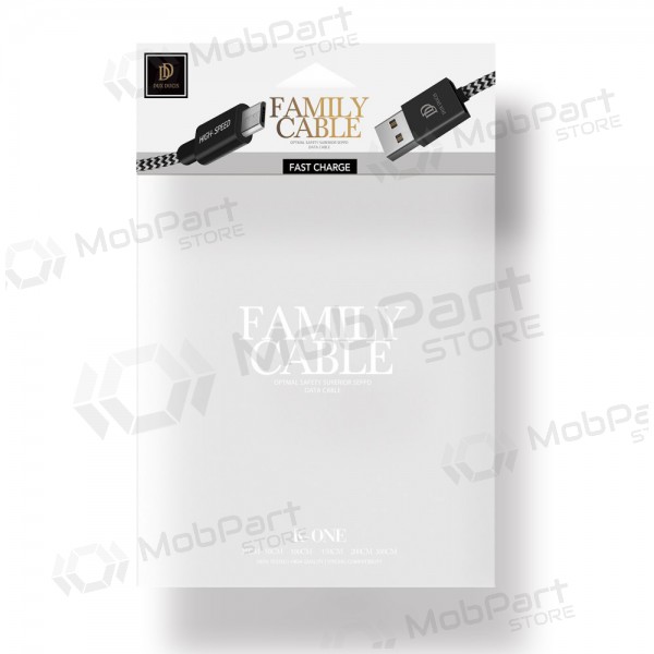USB kabelis Dux Ducis K-ONE microUSB FastCharging 2.0m